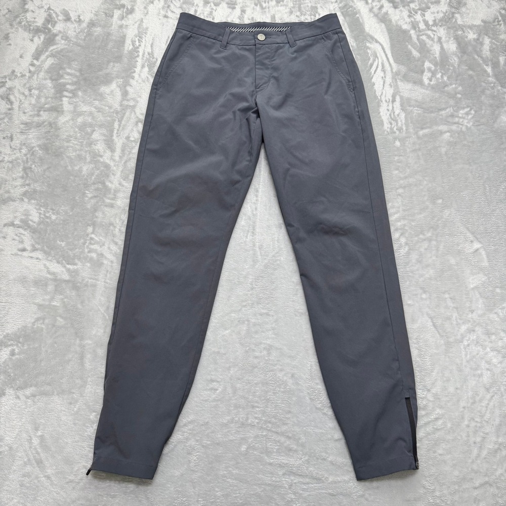 Primo Golf Jogger Pants Mens 30 Regular Gray Performance Tapered Ankle Zip Pants